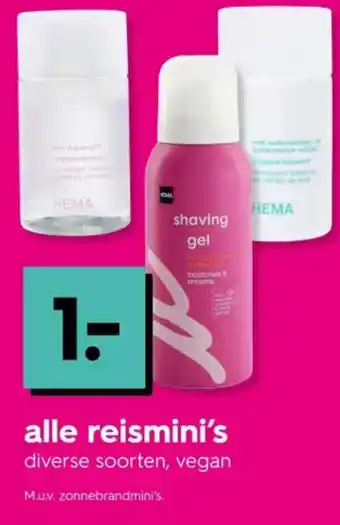 HEMA Alle reismini's aanbieding