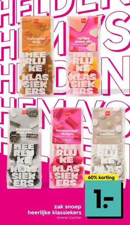 HEMA Zak snoep heerlijke klassiekers aanbieding