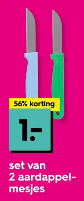 HEMA Set van 2 aardappel mesjes aanbieding