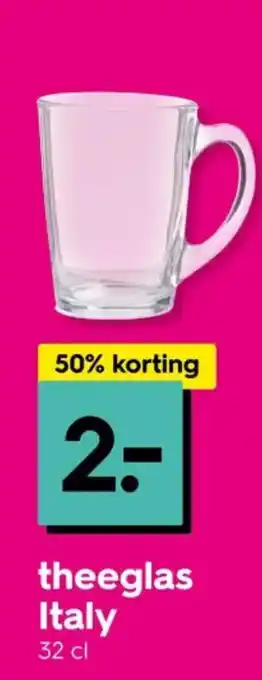 HEMA Theeglas Italy aanbieding