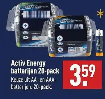 ALDI Activ Energy Batterijen 20-Pack AA- En AAA-Batterijen aanbieding