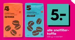 HEMA Alle snelfilter koffie aanbieding