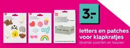 HEMA Letters en patche voor klapkratjes aanbieding