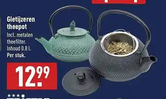 ALDI Gietijzeren Theepot aanbieding