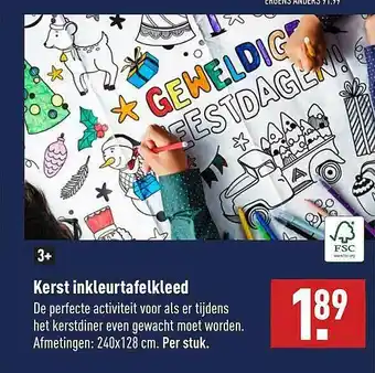 ALDI Kerst Inkleurtafelkleed aanbieding