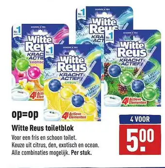 ALDI Witte Reus Toiletblok Citrus, Den, Exotisch En Ocean aanbieding