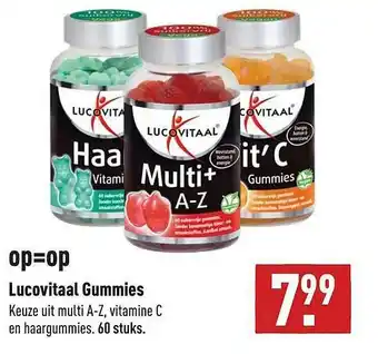 ALDI Lucovitaal Gummies Multi A-Z, Vitamine C En Haargummies aanbieding