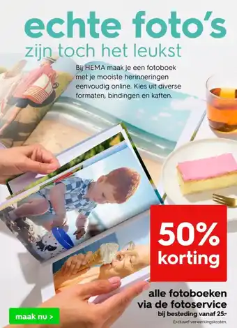 HEMA Alle fotoboeken via de fotoservice aanbieding