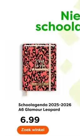 The Read Shop Schoolagenda 2025-2026 A6 Glamour Leopard aanbieding