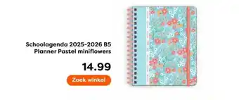 The Read Shop Schoolagenda 2025-2026 B5 Planner Pastel miniflowers aanbieding