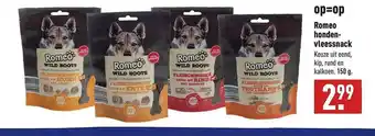 ALDI Romeo Hondenvleessnack Eend, Kip, Rund En Kalkoen aanbieding