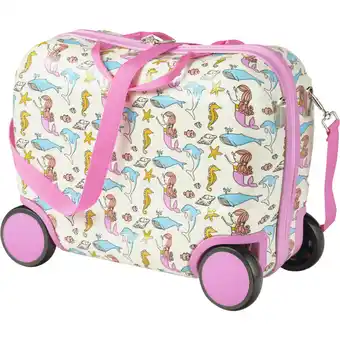 Albert Heijn Princess traveller Kids ride on trolley roze aanbieding