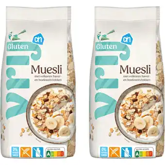 Albert Heijn AH Glutenvrij Muesli 2-pack aanbieding
