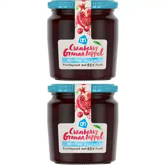 Albert Heijn AH Cranberry granaatappel fruitspread 2pack aanbieding