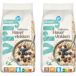 Albert Heijn AH Glutenvrij Volkoren havervlokken 2-pack aanbieding