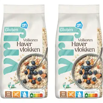 Albert Heijn AH Glutenvrij Volkoren havervlokken 2-pack aanbieding