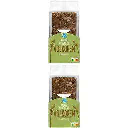 Albert Heijn AH Dunne crackers volkoren 2-pack aanbieding