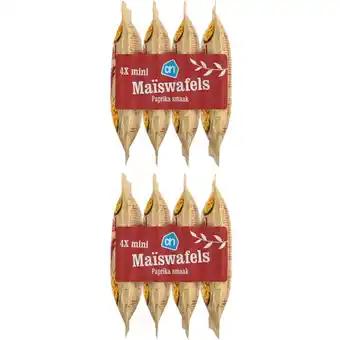Albert Heijn AH Mini maiswafels paprika smaak 2-pack aanbieding