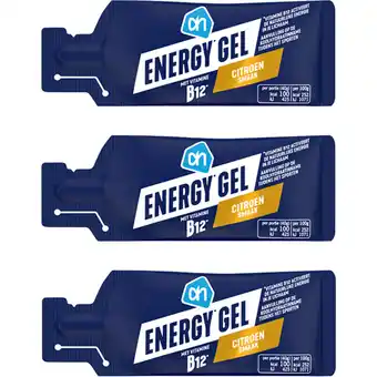 Albert Heijn AH Energy gel citroen 3-pack aanbieding