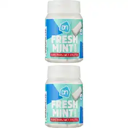 Albert Heijn AH Fresh mint gum suikervrij 2-pack aanbieding