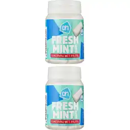 Albert Heijn AH Fresh mint gum suikervrij 2-pack aanbieding