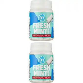 Albert Heijn AH Fresh mint gum suikervrij 2-pack aanbieding
