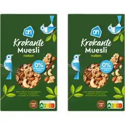 Albert Heijn AH Krokante muesli noten 2-pack aanbieding
