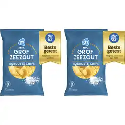 Albert Heijn AH Robuuste chips grof zeezout 2-pack aanbieding