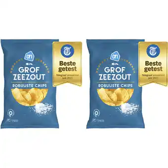 Albert Heijn AH Robuuste chips grof zeezout 2-pack aanbieding