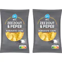 Albert Heijn AH Robuuste chips zeezout & peper 2-pack aanbieding