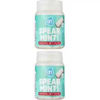 Albert Heijn AH Spearmint gum suikervrij 2-pack aanbieding