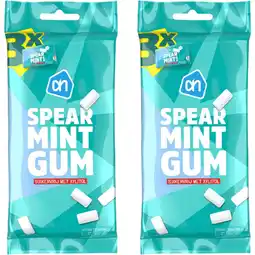 Albert Heijn AH Spearmint gum suikervrij gvp 2-pack aanbieding