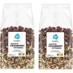 Albert Heijn AH gezoete cranberry pittenmix 2-pack aanbieding