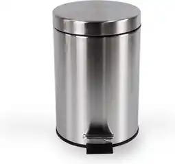 Bol.com BRASQ Pedaalemmer 12 Liter PB112 - Prullenbak met Pedaalemmer - Afvalbak - Vuilnisbak - RVS aanbieding