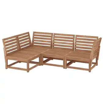 IKEA NÄmmarÖ Modulaire hoekbank, 3-zits, buiten lichtbruin gelazuurd aanbieding