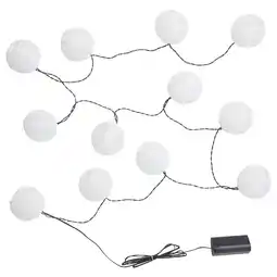 IKEA Solvinden Led-lichtsnoer met 12 lampjes, buiten/op batterijen wit aanbieding