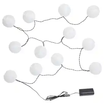 IKEA Solvinden Led-lichtsnoer met 12 lampjes, buiten/op batterijen wit aanbieding