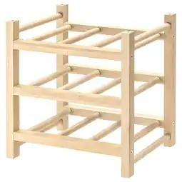 IKEA Hutten Wijnrek 9 flessen, massief hout aanbieding