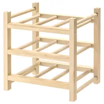 IKEA Hutten Wijnrek 9 flessen, massief hout aanbieding