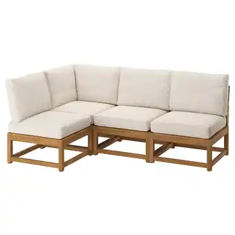 IKEA NÄmmarÖ 3-zits modulaire hoekbank, buiten lichtbruin gelazuurd/frösön/duvholmen beige aanbieding