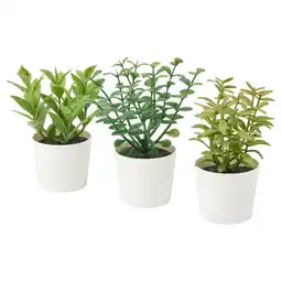 IKEA Fejka Kunstplant met pot, set van 3, binnen/buiten kruiden, 5 cm aanbieding