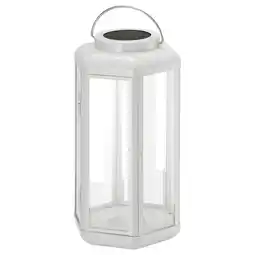 IKEA Solvinden Led-tafellamp op zonnecellen, lantaarn/wit, 28 cm aanbieding