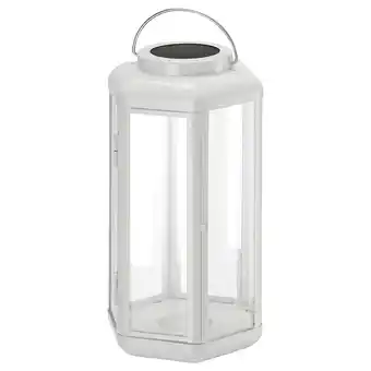 IKEA Solvinden Led-tafellamp op zonnecellen, lantaarn/wit, 28 cm aanbieding