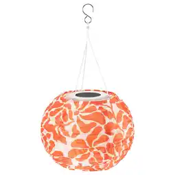 IKEA Solvinden Hanglamp, bloem/op zonnecellen oranje, 22 cm aanbieding