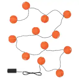 IKEA Solvinden Led-lichtsnoer met 12 lampjes, buiten/op batterijen oranje aanbieding