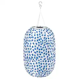 IKEA Solvinden Hanglamp, gestippeld op zonnecellen/blauw, 43 cm aanbieding