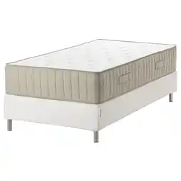 IKEA EspevÄr/vatnestrÖm Lattenmatrasbodem met poten, wit/stevig naturel, 90x200 cm aanbieding
