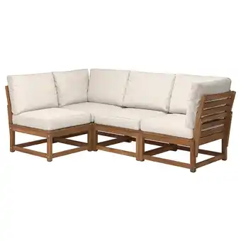 IKEA NÄmmarÖ Modulaire hoekbank, 3-zits, buiten lichtbruin gelazuurd/frösön/duvholmen beige aanbieding