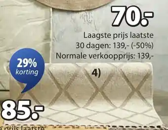 Jysk Rypestarr vloerkleed aanbieding