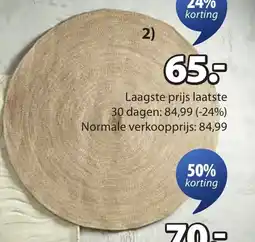 Jysk Maskros vloerkleed aanbieding
